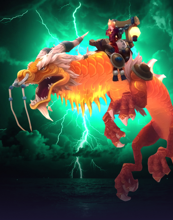 Reins of the Golden Cloud Serpent Mount